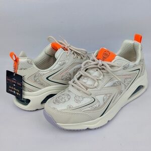 Skechers Street Sneaker Tres Air Uno Dia De Muertos Lace Up Natural 7.5 NWT